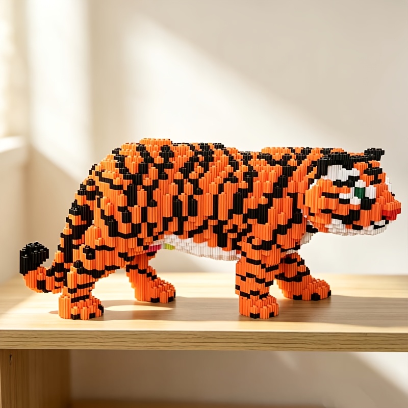 Tiger Mini Particle Building Blocks Assembly Toy, Creative Gift